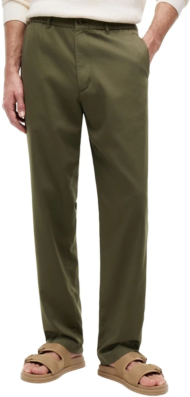 Tommy Hilfiger Men's Dover 3/4 Elasticated Tencel MW0MW43876 Chino, Green (Dark Greenery), 31W / 28L
