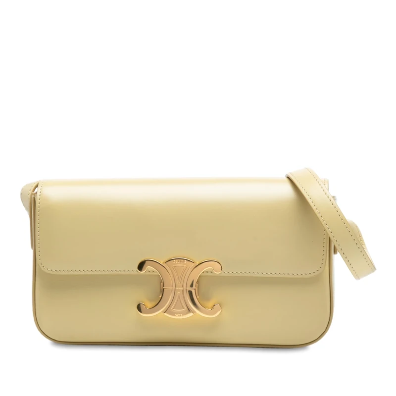 Celine Pre-Loved Shiny Calfskin Claude Shoulder Bag