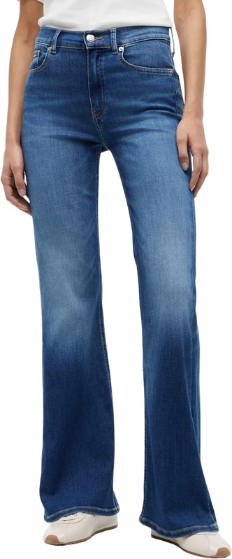Tommy Hilfiger Women's Flare Katy Rw WW0WW49952 Bootcut, Denim (Katy Mid), 32W / 28L