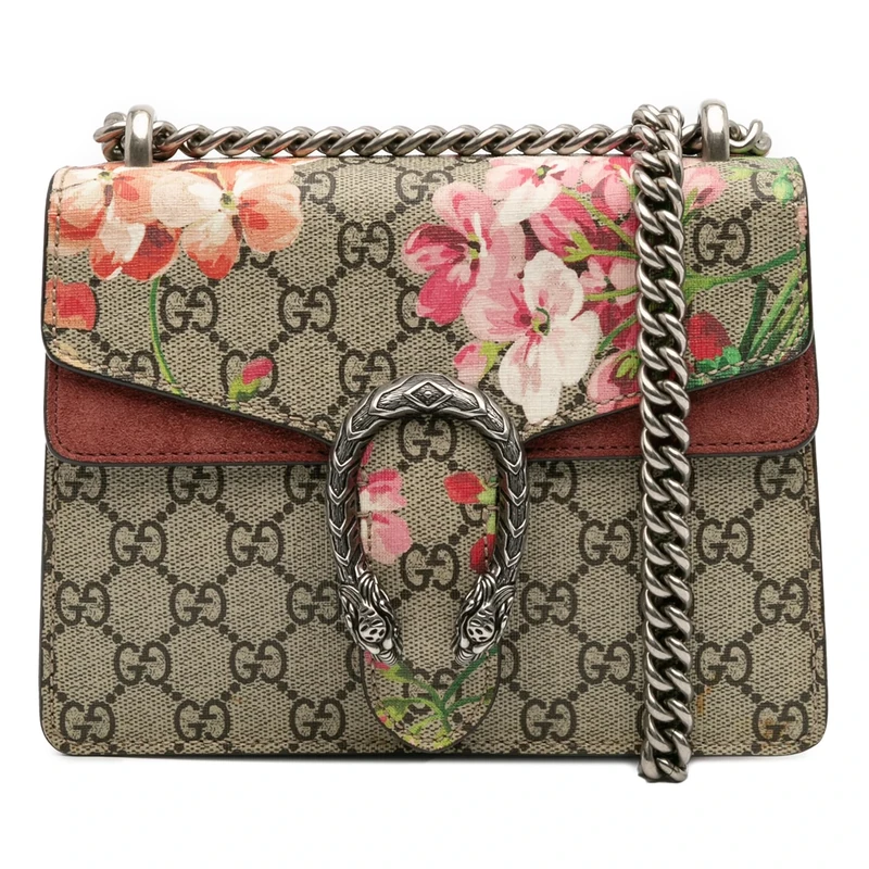 Gucci Pre-Loved Small GG Supreme Blooms Dionysus Crossbody Bag