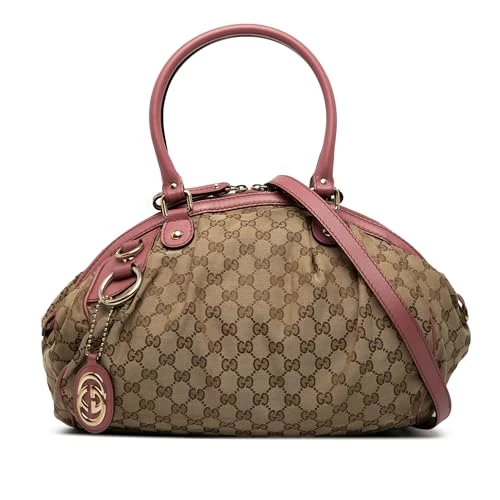 Gucci Pre-Loved GG Canvas Sukey Satchel Handbag
