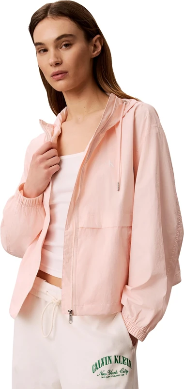 Calvin Klein Women's Essential Nylon Windbreaker LV047F507G Jackets, ORANGE (Mangano Calcite), XL