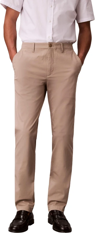 Calvin Klein Men’s Chinos Comfort Cotton Slim Fit, Beige (Vintage Khaki), 33W/29L