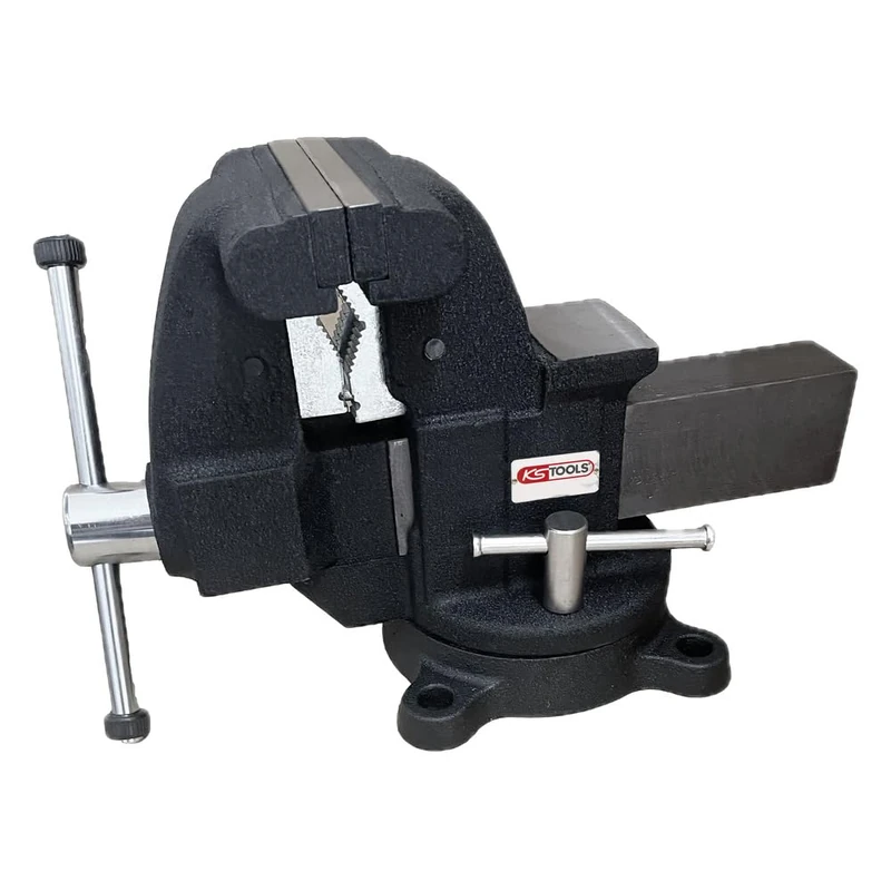 KS Tools - 914.0246F - Heavy Steel vice with Parallel Jaws, 160 mm 6.5"