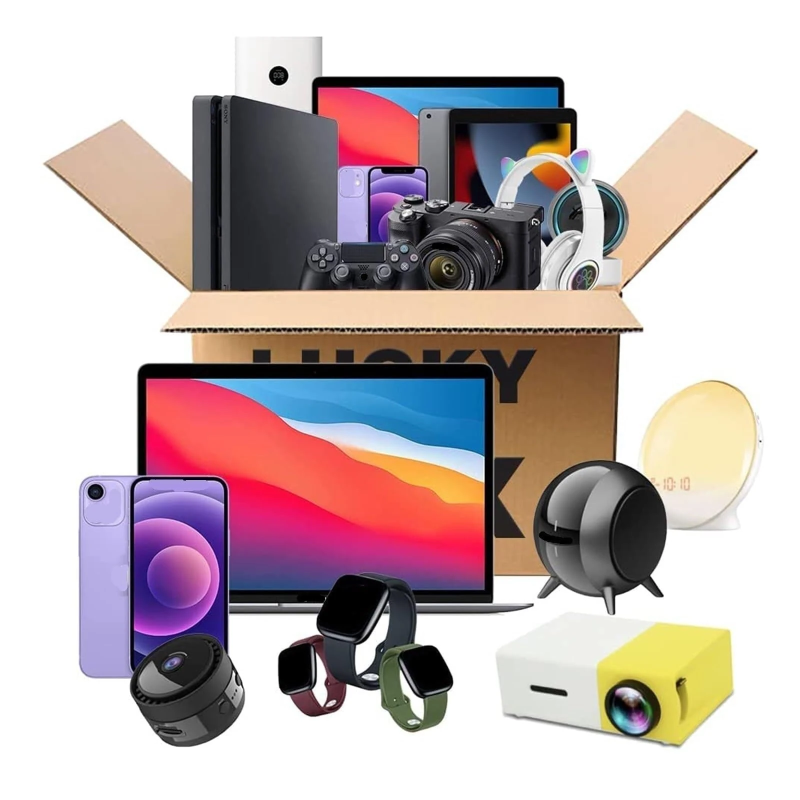 Maxmystery_Electronic_Box for Sale Computers Game Consoles Cell Phones, Overstock Package,5-30 Items Mixed Lot Electronic29q