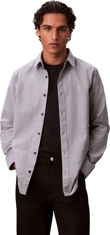 Calvin Klein Men's Ls Solid Oxford Classic Shirt Lv140Em125 Other Shirts, Blue (Dark Sapphire), XL