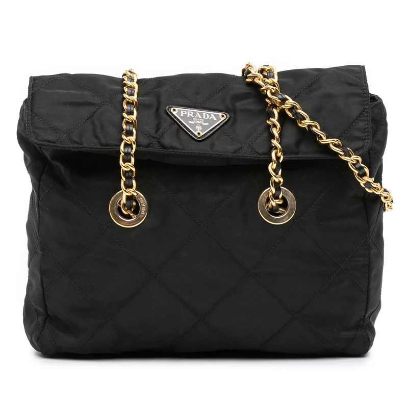 Prada Pre-Loved Impuntu Tessuto Chain Shoulder Bag
