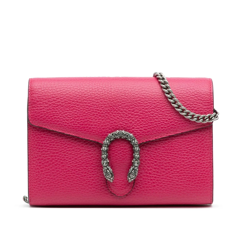 Gucci Pre-Loved Mini Leather Dionysus Wallet On Chain Handbag Crossbody Bag