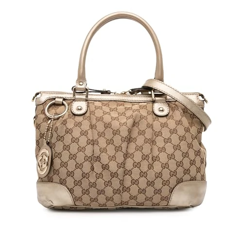 Gucci Pre-Loved GG Canvas Sukey Satchel Handbag
