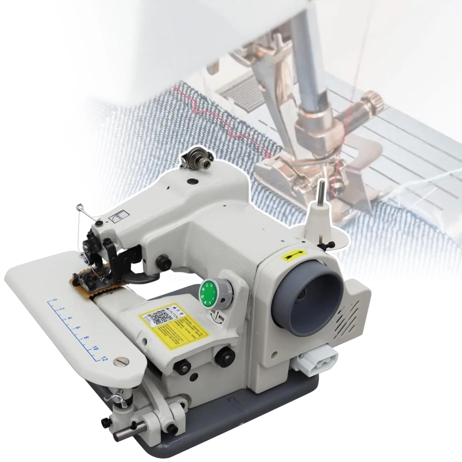 Blind Hemming Sewing Machine with Control Pedal and Swingable Work Plate - Ideal for Dressmaking and Alterations, 110V