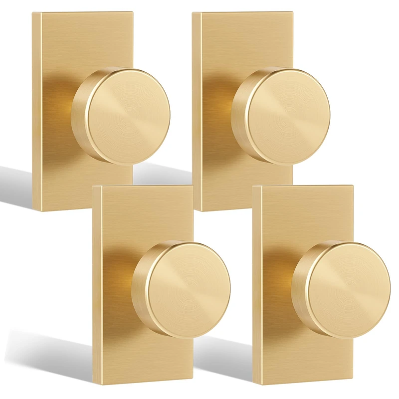 HIEMEY Satin Brass Gold Dummy Door Knob Interior Dummy Door Handles
