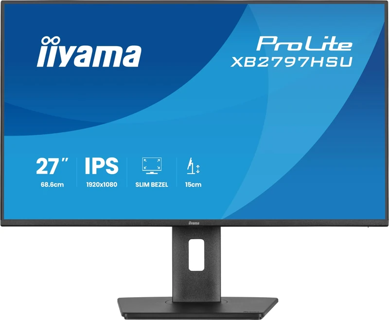 iiyama XB2797HSU-B1 27 inch IPS LCD with 4-side slim bezel, 120Hz, 1ms, 1920x1080, HDMI/DP/USB/USB-C, Height Adjustable Stand