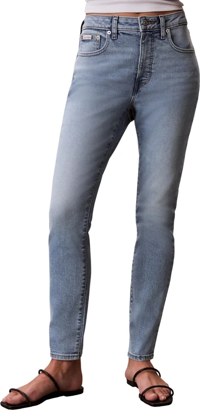 Calvin Klein Women's Mid Rise Skinny Soft River LV047G921G Jeans, Blue (Soft River), 28W / 30L