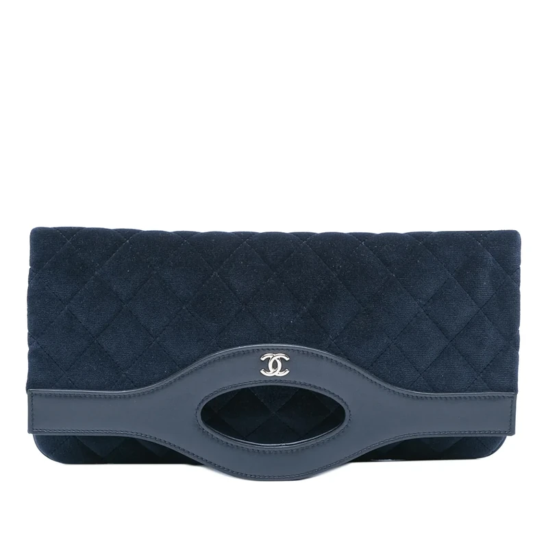 Pre-Loved Quilted Velvet 31 Clutch