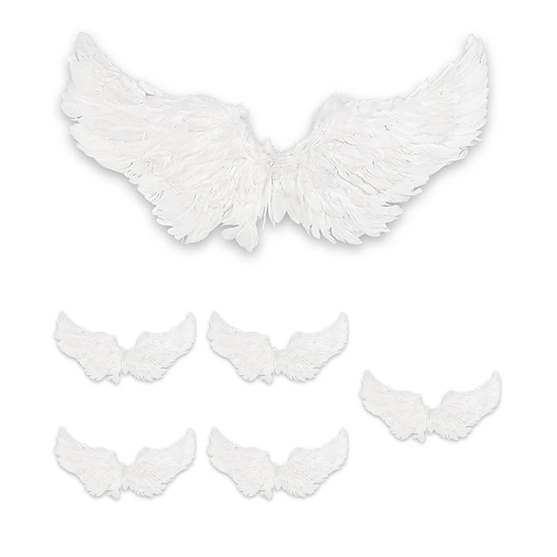 Boland 07469 Led Flügel 6 Stück Wings, White, 80 x 37 cm