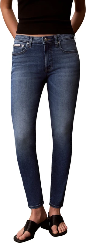 Calvin Klein Women's Jeans Skinny Indigo Station Mid Rise, Blue (Indigo Station), 30W/34L