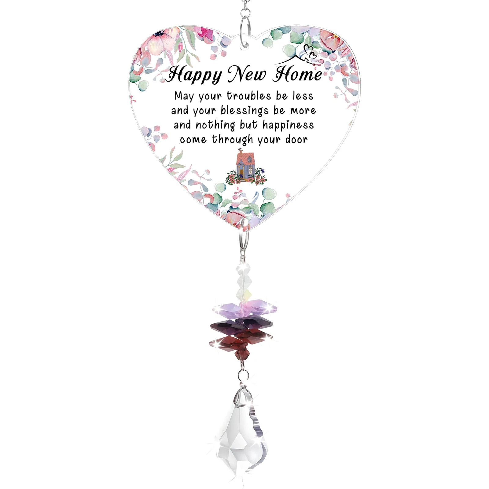 New Home Gifts, House Warming Gifts New Home, Crystal Suncatcher, New House Gift Ideas, For Couples, Women, Families, Teacher, Colleagues, Companion, Homeowners Housewarming The Gift Decorations