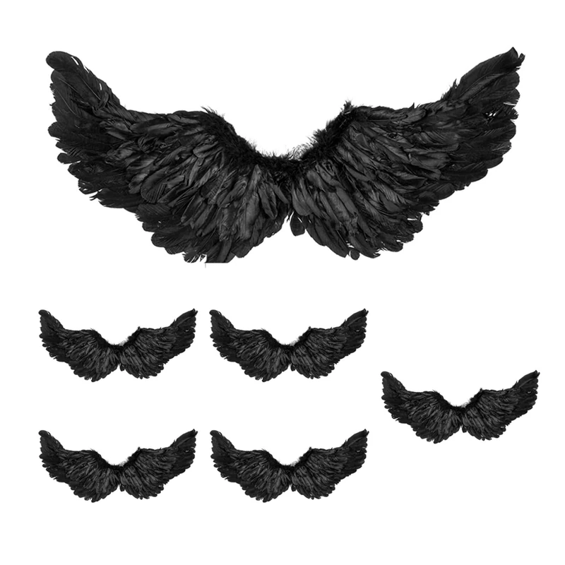 Boland 07470 Led Flügel 6 Stück Wings, Black, 80 x 37 cm - Image 1