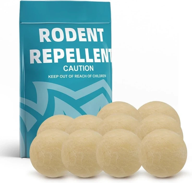 KQPNMJ Rat and Mouse Repellent – Peppermint Rodent Repellent for Indoor & Outdoor Use, Rat Deterrent Outdoor, Mice Repellent Indoor for Home, Garden, Garage, Car and Caravan-10P