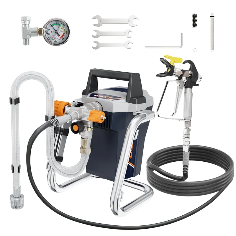 MAXXT Airless Paint Sprayer, 1300W Electric Fence Garden Paint Spray Gun for Furniture Wall Door DIY