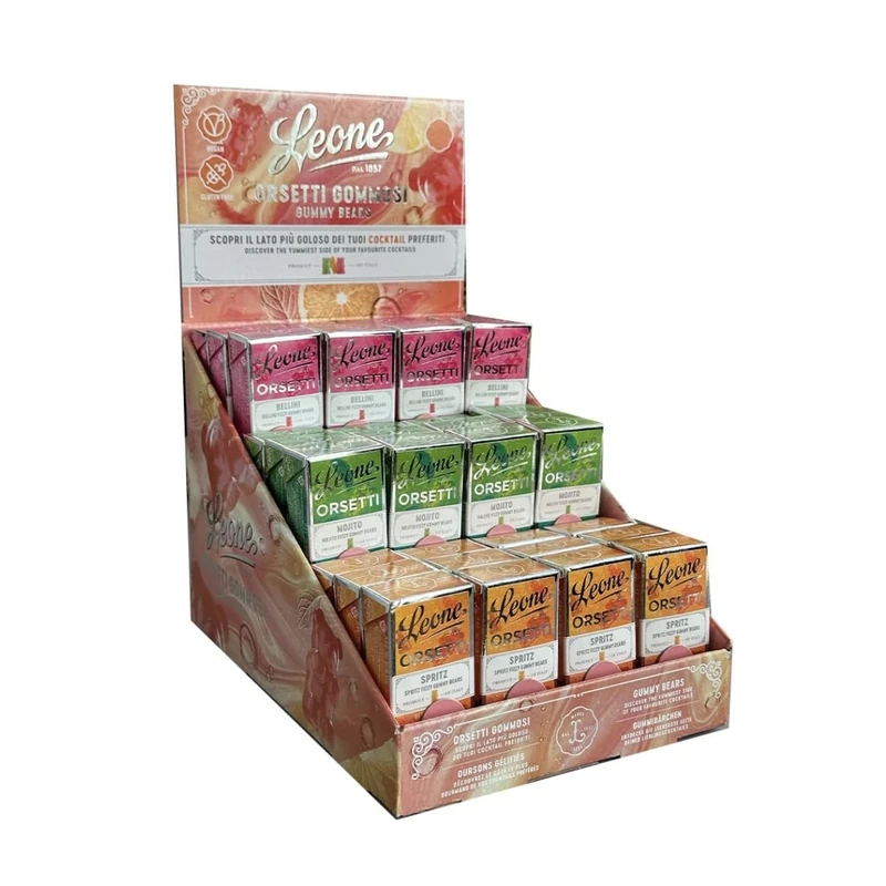 LEONE ASSORTED SPRITZ - MOJITO - BELLINI GUMMY BEARS CARTON-BOXES