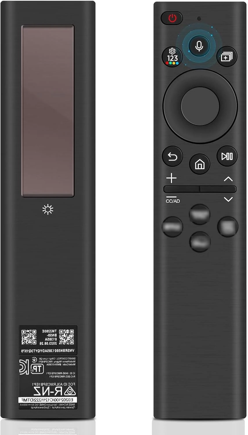 BN59-01385A Replacement Voice Remote Control for S-amsung, Universal Solar Remote Control for S-amsung Smart TVs with 4 Shortcut Buttons, Compatible with The Frame Neo QLED, Crystal UHD series TVs