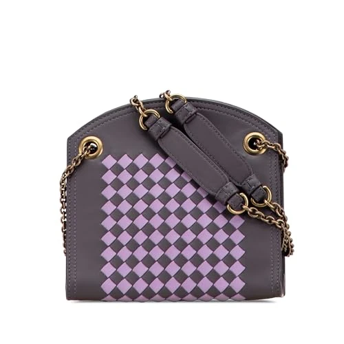 Bottega Veneta Pre-Loved Nappa Intrecciato Chain Wallet Handbag Shoulder Bag