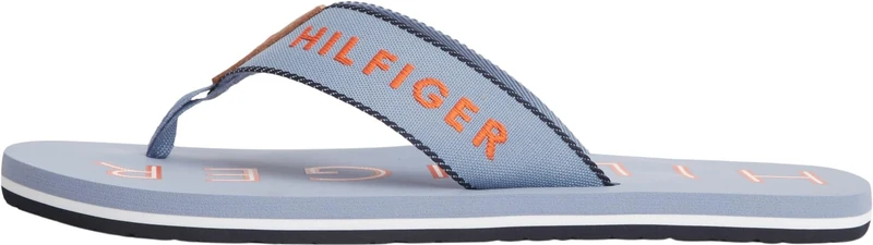Tommy Hilfiger Men Sporty Hilfiger Beach Sandal FM0FM05913 Flip Flops, BLUE, 8 - Image 1