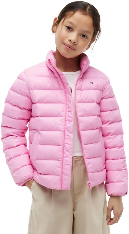 Tommy Hilfiger Unisex Kids Essential Light Down Jacket KS0KS00652 Other Jackets, PINK (Pink Daisy), 14 Years