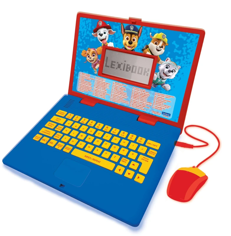 Lexibook, Paw Patrol, Educational and Bilingual Laptop Italian/English, Toy for Child Kid (Boys & Girls), 124 Activities, Learn Play Games and Music, Red/Blue, JC598PAi5LXB