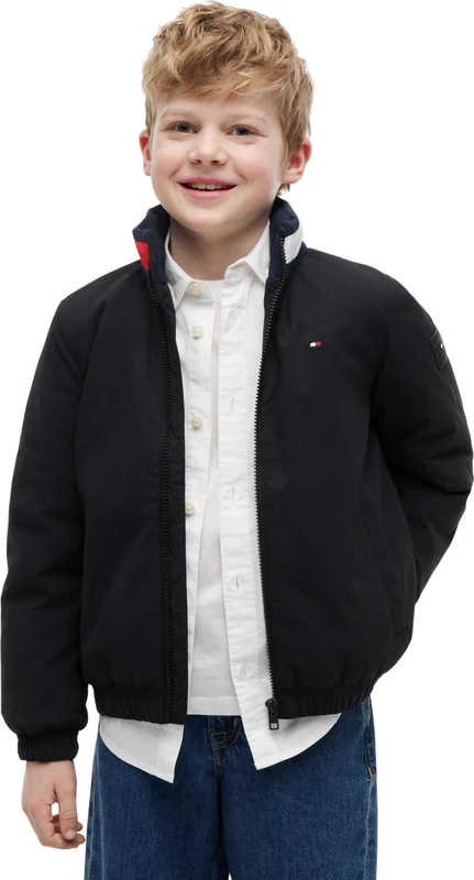 Tommy Hilfiger Boy's Heritage Essential Padded Jacket KB0KB10451 Other Jackets, BLACK (Black), 12 Years
