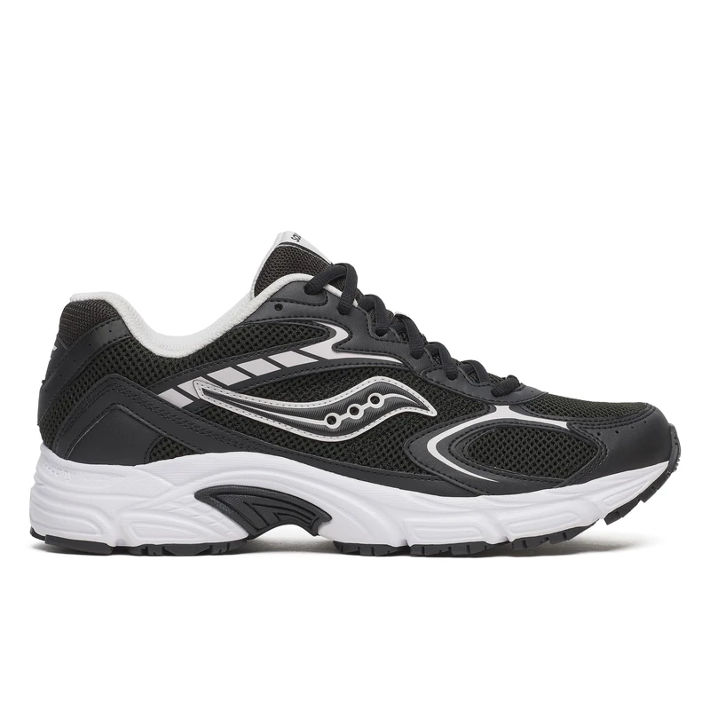 Saucony Unisex Tempest Sneaker Trainer Shoe,Black/Cloud, 7.5