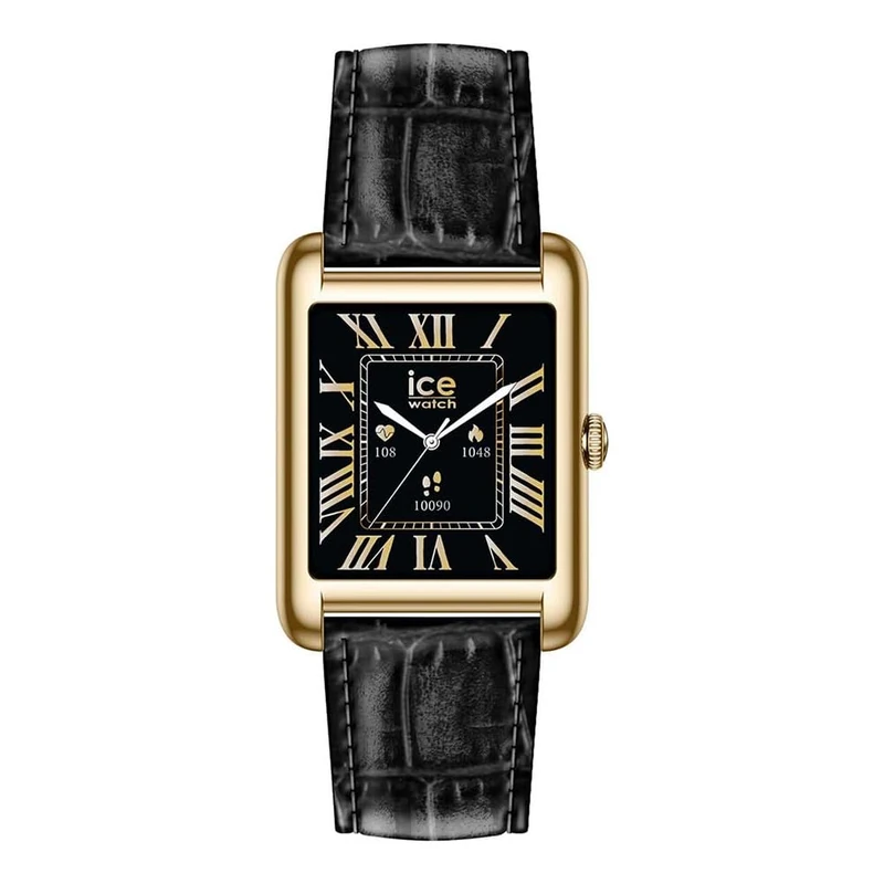 ICE-WATCH - ICE Smart TKS 2.0 Gold Black Croco - Women's smartwatch with Leather Strap - 025285 (1,41 inches)