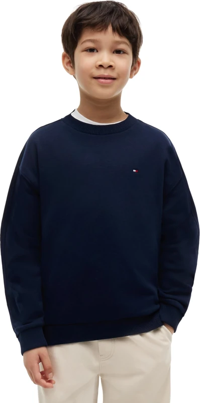 Tommy Hilfiger Boy's Team Tommy Sweatshirt KB0KB10509 Other Sweatshirts, BLUE (Dark Night Navy), 10 Years