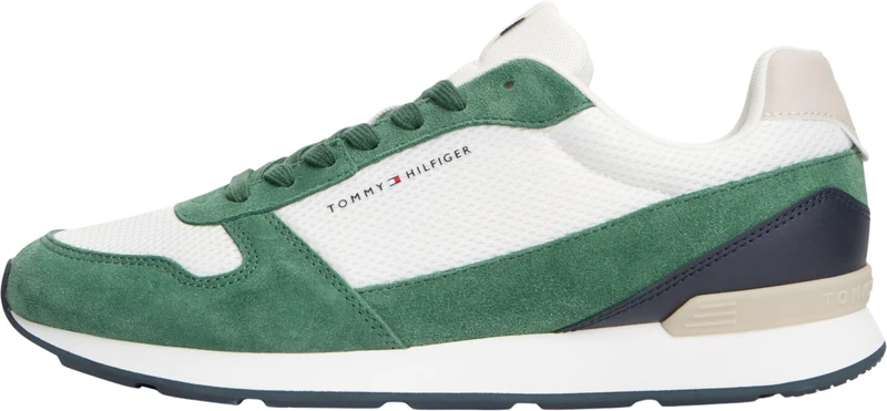 Tommy Hilfiger Men Light Eva Runner Seasonal Mesh FM0FM05907 Low Top, Beige, 11