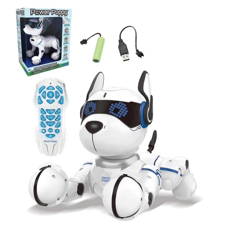 LEXIBOOK Power Puppy - My Smart Dog Robot to train - Programmable robot with remote control, training and gesture control function, dance, music, light effects - DOG01LXB