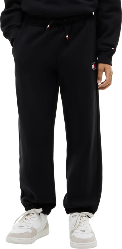 Tommy Hilfiger Unisex Kids Heritage Flag Sweatpants Ks0Ks00715 Sweatpants, Black (Black), 12 Years