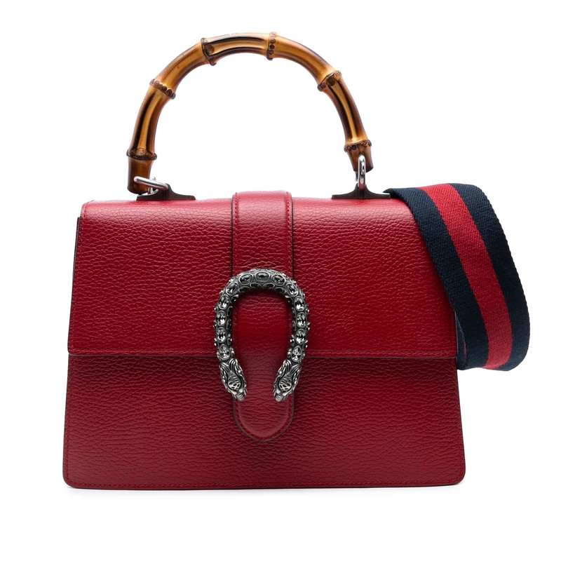 Gucci Pre-Loved Medium Bamboo Dionysus Web Satchel Handbag