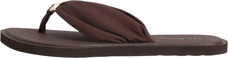 Tommy Hilfiger Women Th Scandi Soft Summer Sandal FW0FW09421 Flip Flops, BROWN, 2.5