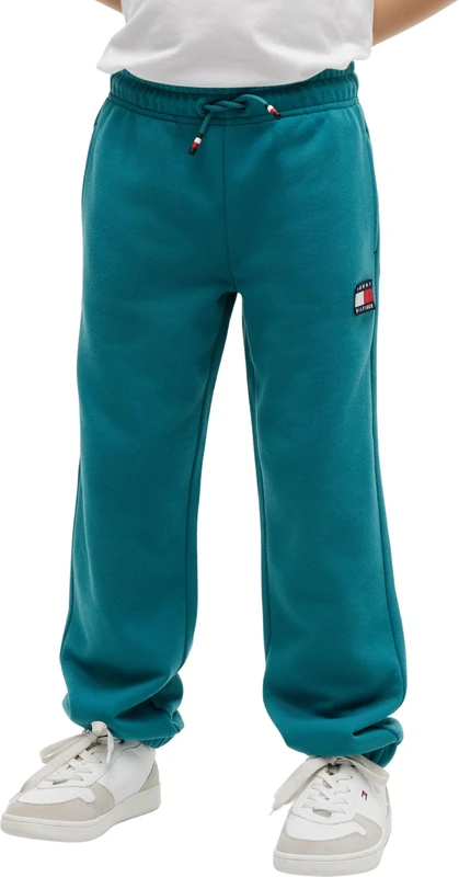 Tommy Hilfiger Unisex Kids Heritage Flag Sweatpants Ks0Ks00715 Sweatpants, Blue (Platinum Teal), 8 Years
