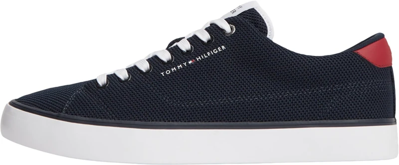Tommy Hilfiger Men Th Hi Vulc Core Low Summer Mesh FM0FM05876 Low Top, Blue, 6.5