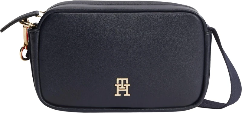 Tommy Hilfiger Women Th Logotape Camera Bag AW0AW18741 Crossover, BLUE, One Size