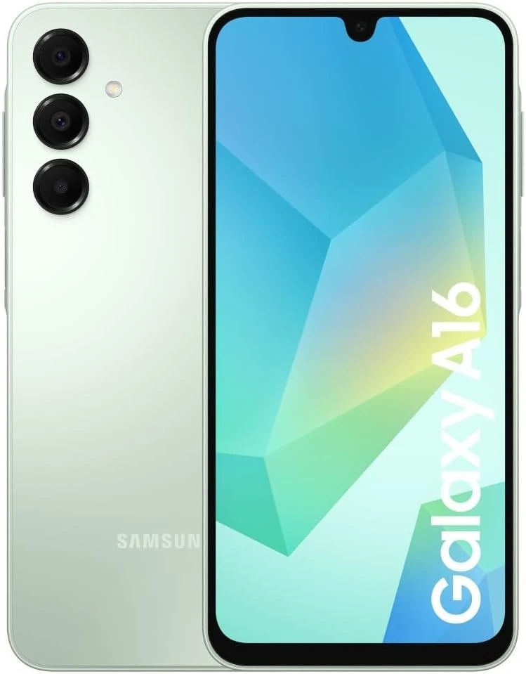 SAMSNG Galaxy A16 4G Mobile Phone, 17 cm (6.7 inches), Double SIM, USB Type-C, 4GBRAM, 128 GB, 5,000 mAh (Light Green)