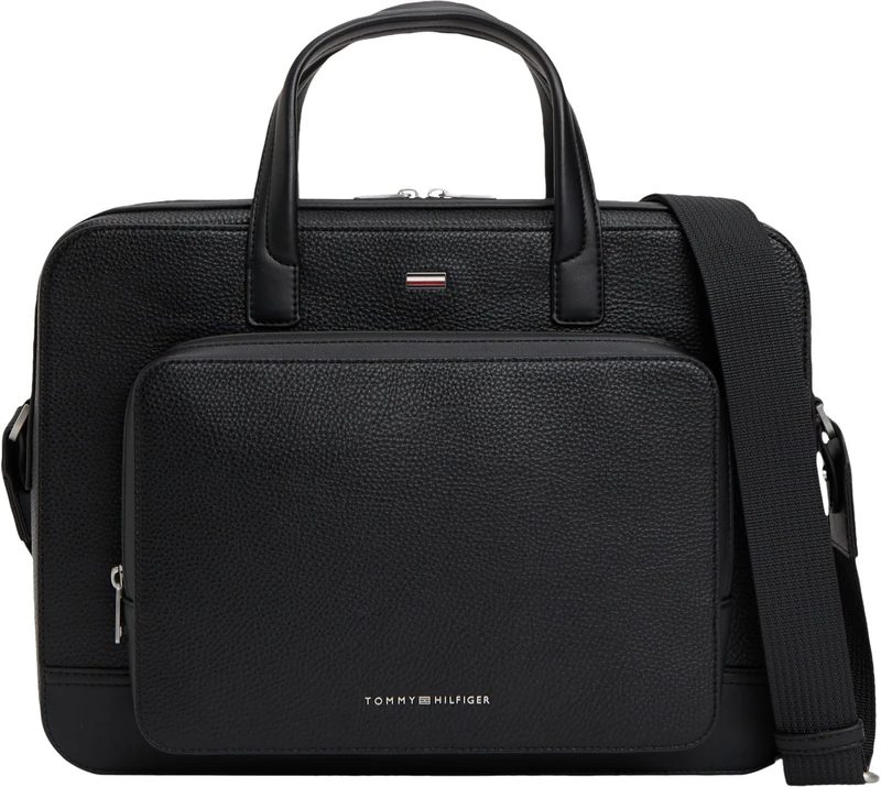 Tommy Hilfiger Men Th Central Computer Bag AM0AM14432 Computer Bag, BLACK, One Size