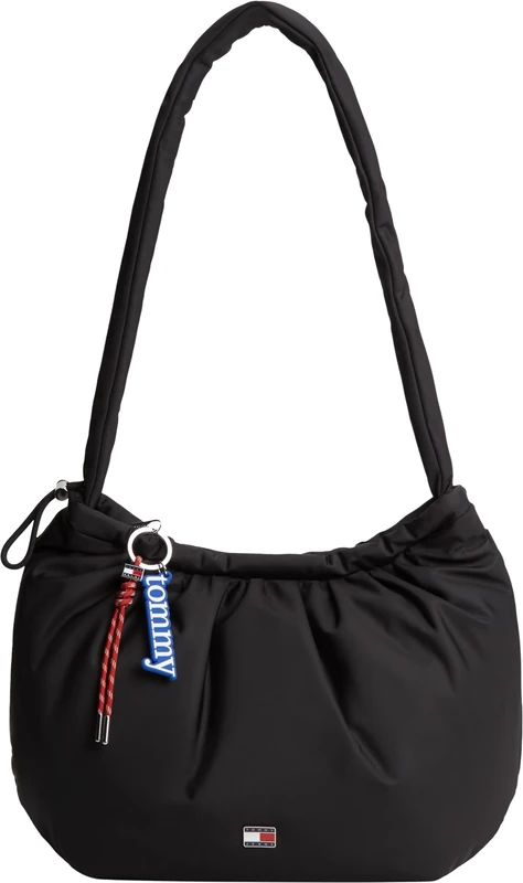 Tommy Jeans Women's Tjw Icon Charms Hobo AW0AW18783 Bag, Black (Black), One Size