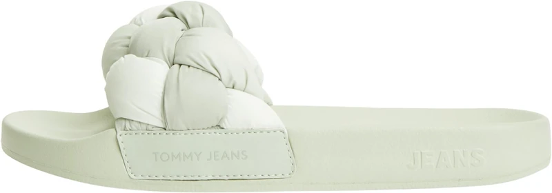Tommy Jeans Women's Tjw Braided Slides EN0EN02975, Green (Misty Sage Gradient), 2.5 UK