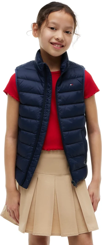 Tommy Hilfiger Unisex Kids Essential Light Down Vest KS0KS00755 Vest, BLUE (Dark Night Navy), 5 Years