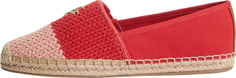 Tommy Hilfiger Women Th Script Crochet Espadrille FW0FW09502 Espadrilles, RED, 5