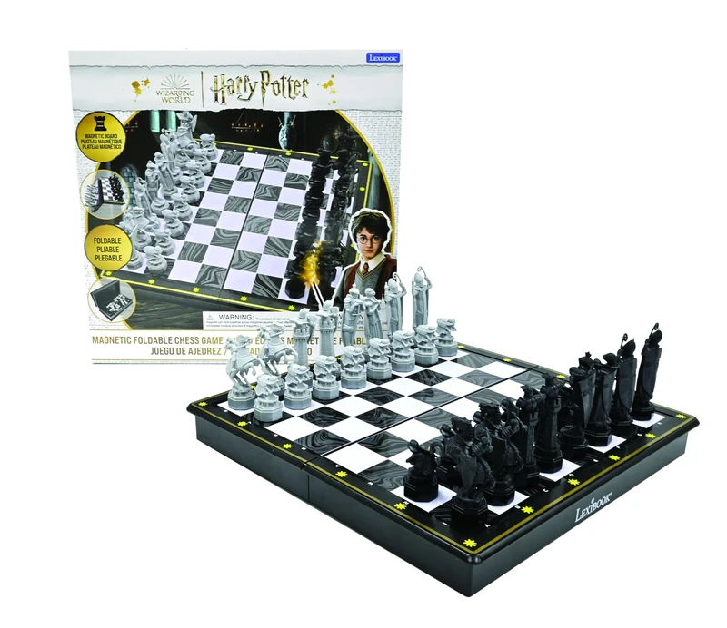 Lexibook, Harry Potter, Chess Set, Magnetic and Foldable Chess Board, 32 pieces, Family Game, CGM300HPLXB