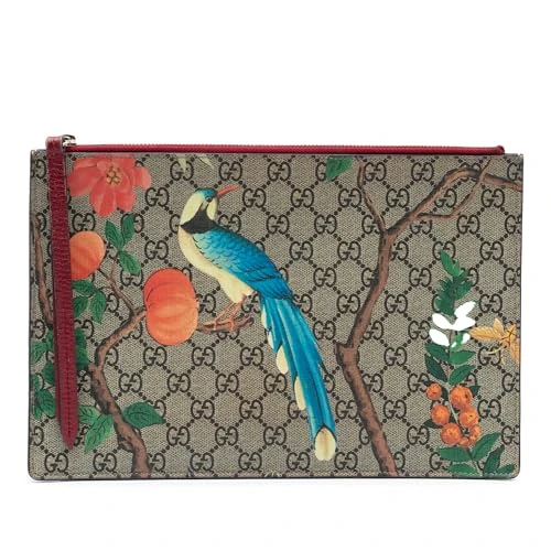 Gucci Pre-Loved Large GG Supreme Tian Clutch